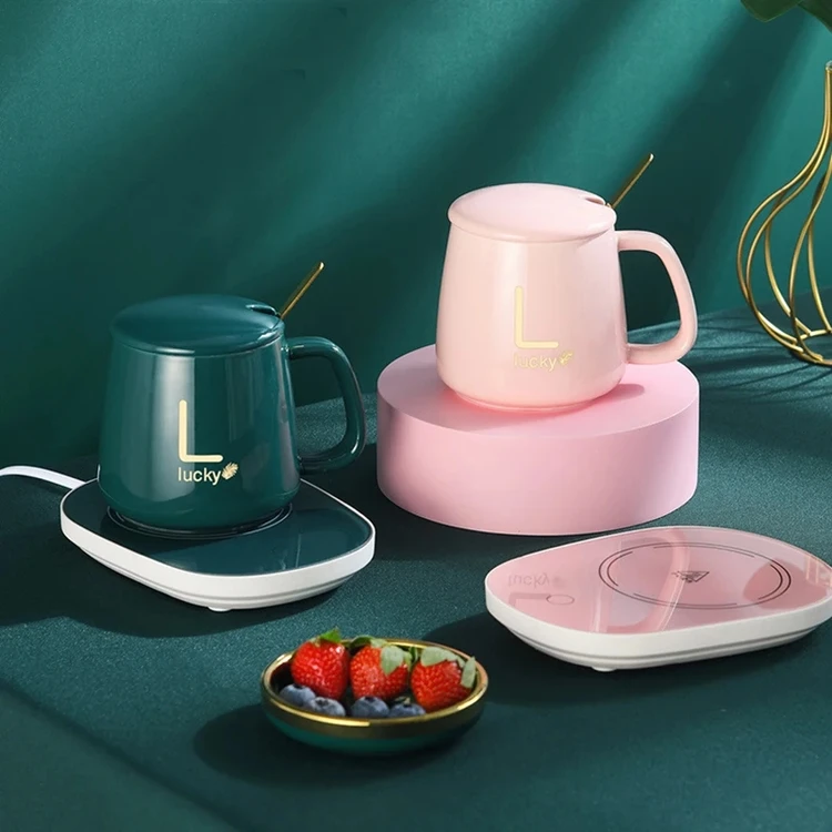 ماگ حرارتی و هیتردار لاکی با گنجایش ۴۰۰میلی لیتر(سه رنگ: سبز، صورتی، سفید)